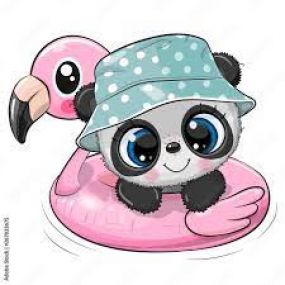 The Flamingo and the baby Panda